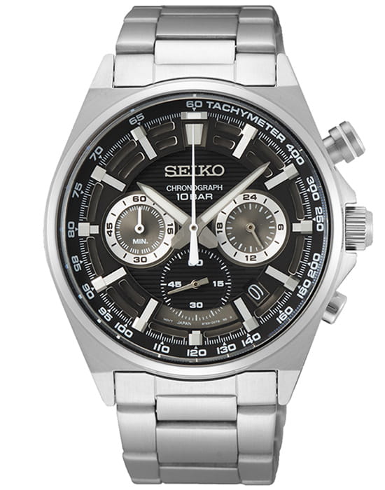 Seiko Seiko Conceptual Series Sports SSB397P1  SSB397P1 кварцевые мужские часы черный циферблат, браслет нержавеющая сталь — вид спереди