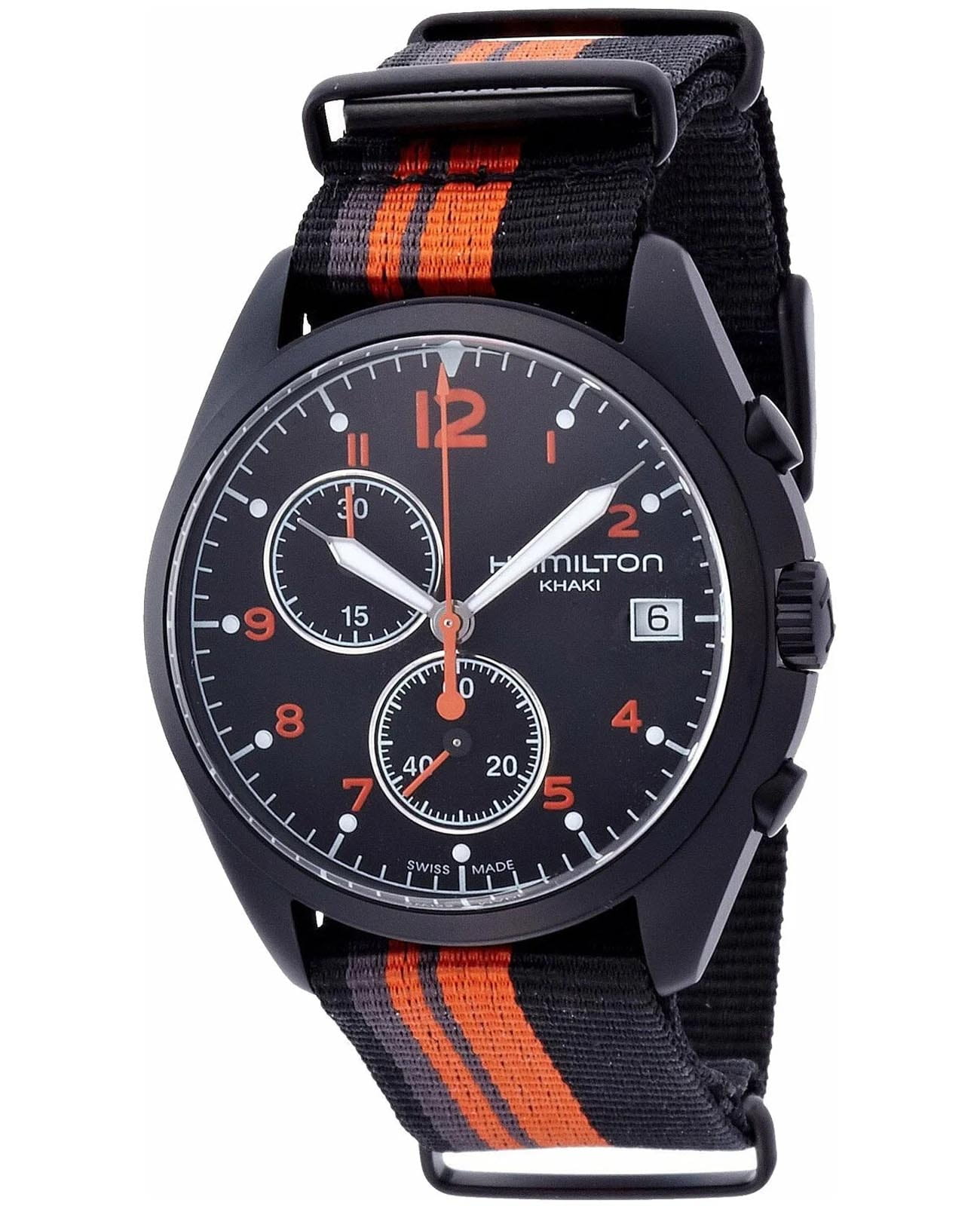 Hamilton Hamilton Khaki Aviation Pilot Pioneer Chrono Quartz H76582933 , наручные мужские часы фото под углом