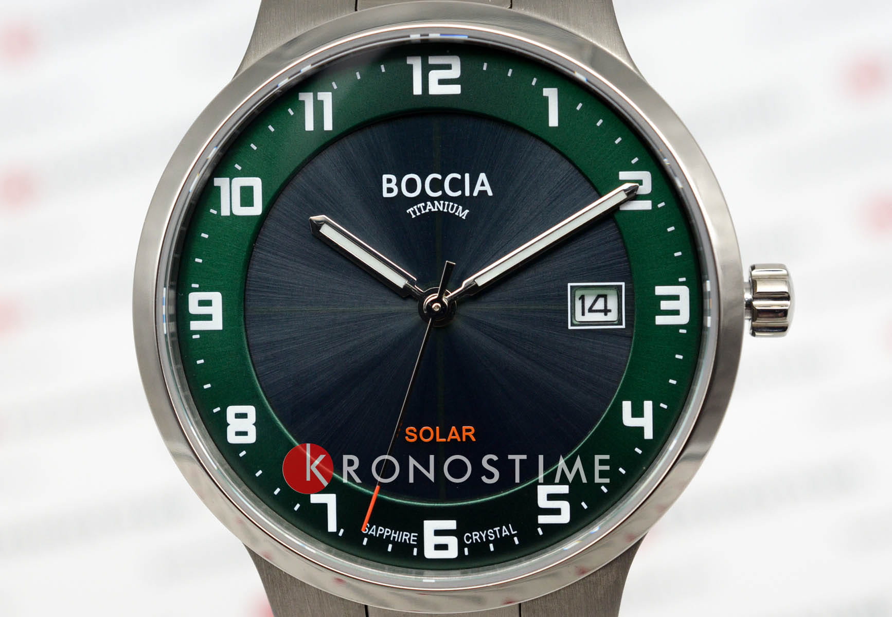 Boccia Titanium Boccia Titanium Circle-Oval 3652-04 мужские часы зеленый циферблат на запястье