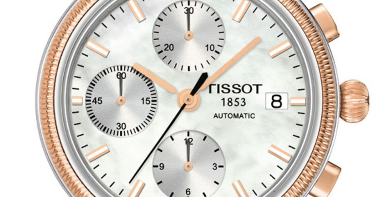 Tissot Tissot Bridgeport Automatic Valjoux 18K Gold T71.1.478.71 Bridgeport, наручные женские часы фото под углом
