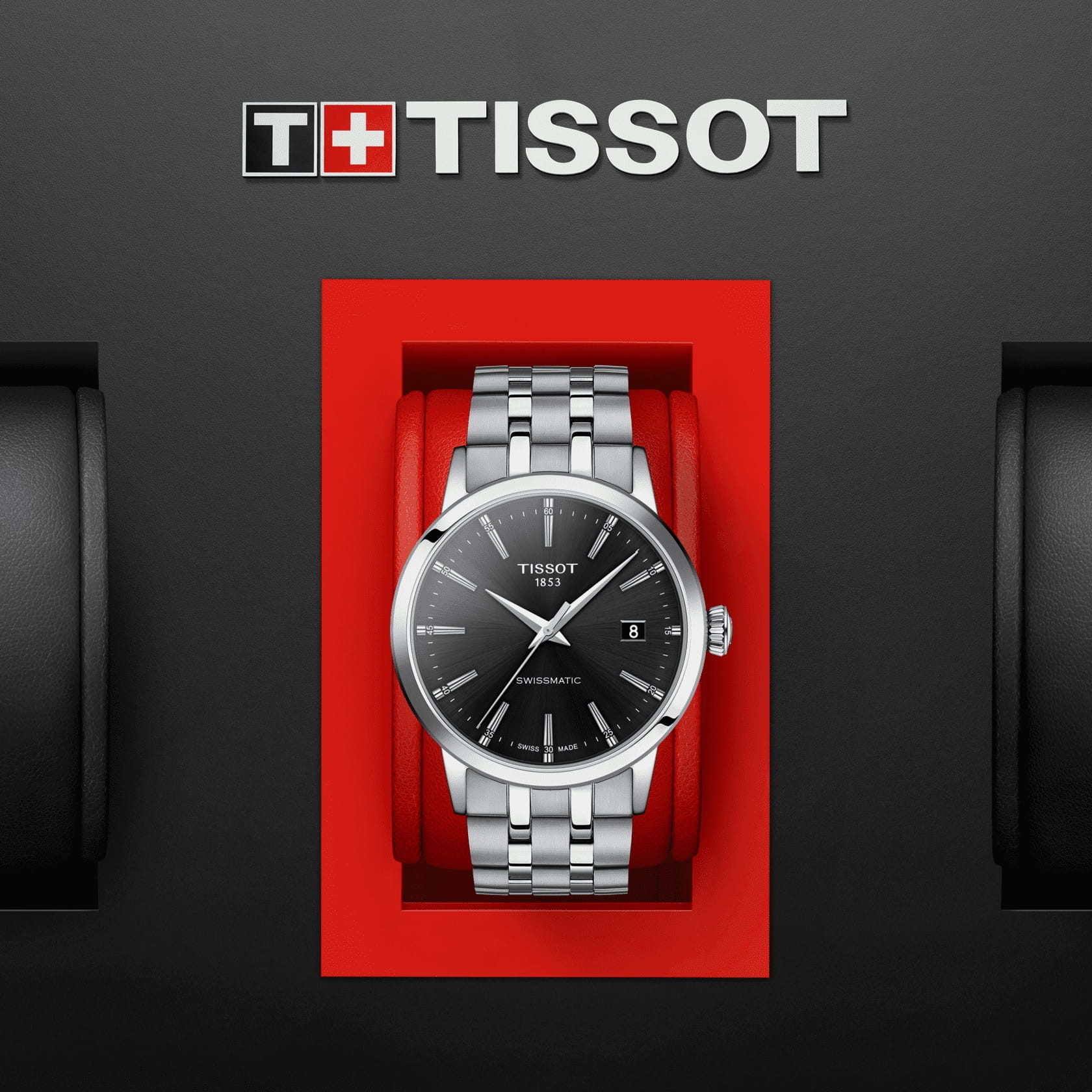Tissot Tissot Classic Dream Swissmatiс T129.407.11.051.00 механические мужские часы часы крупный план черный циферблата