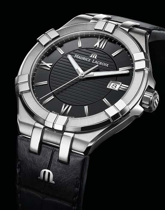 Maurice Lacroix AI1008-SS001-330-1 мужские часы застежка крупным планом