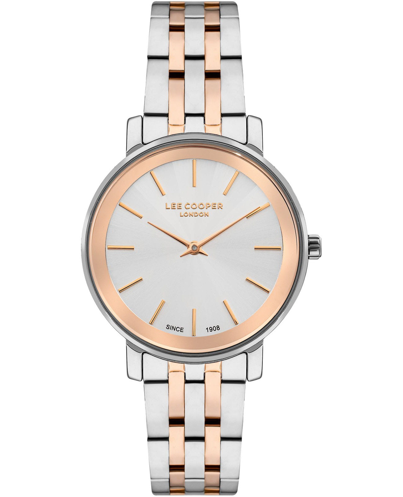 Lee Cooper Lee Cooper LC07684.530  LC07684.530 кварцевые женские часы серебристый циферблат, браслет нержавеющая сталь с ip-покрытием — вид спереди