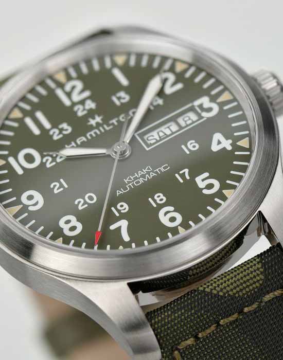Hamilton Hamilton Khaki Field Day Date Auto H70535061  — детали корпуса и тканевый