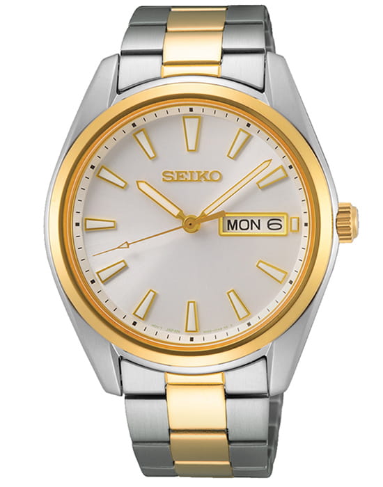 Seiko Seiko Conceptual Series Dress SUR446P1  SUR446P1 кварцевые мужские часы белый циферблат, браслет сталь c pvd покрытием — вид спереди