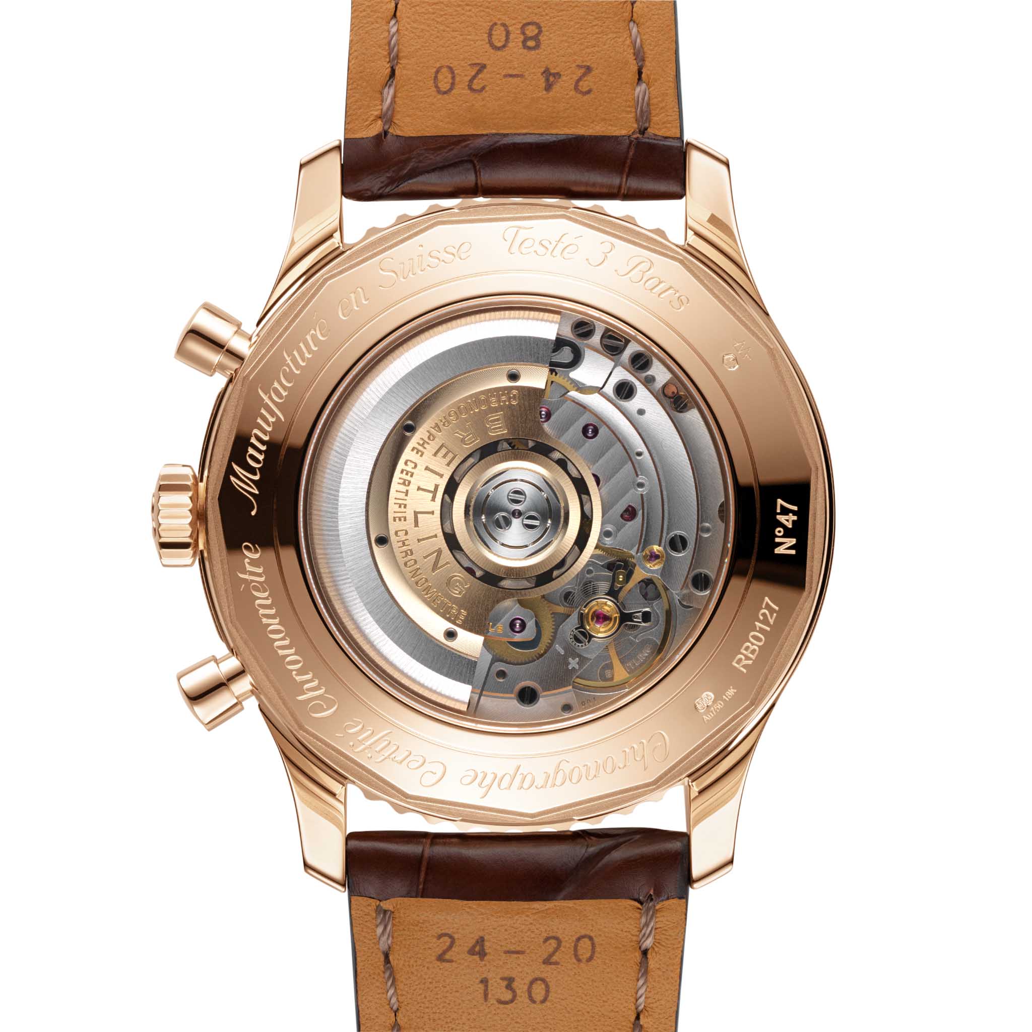 Оригинальные часы Breitling Breitling Navitimer B01 Chronograph 46 RB0127121G1P1 механические калибр механизма мануфактурный механизм breitling caliber b01 общий вид