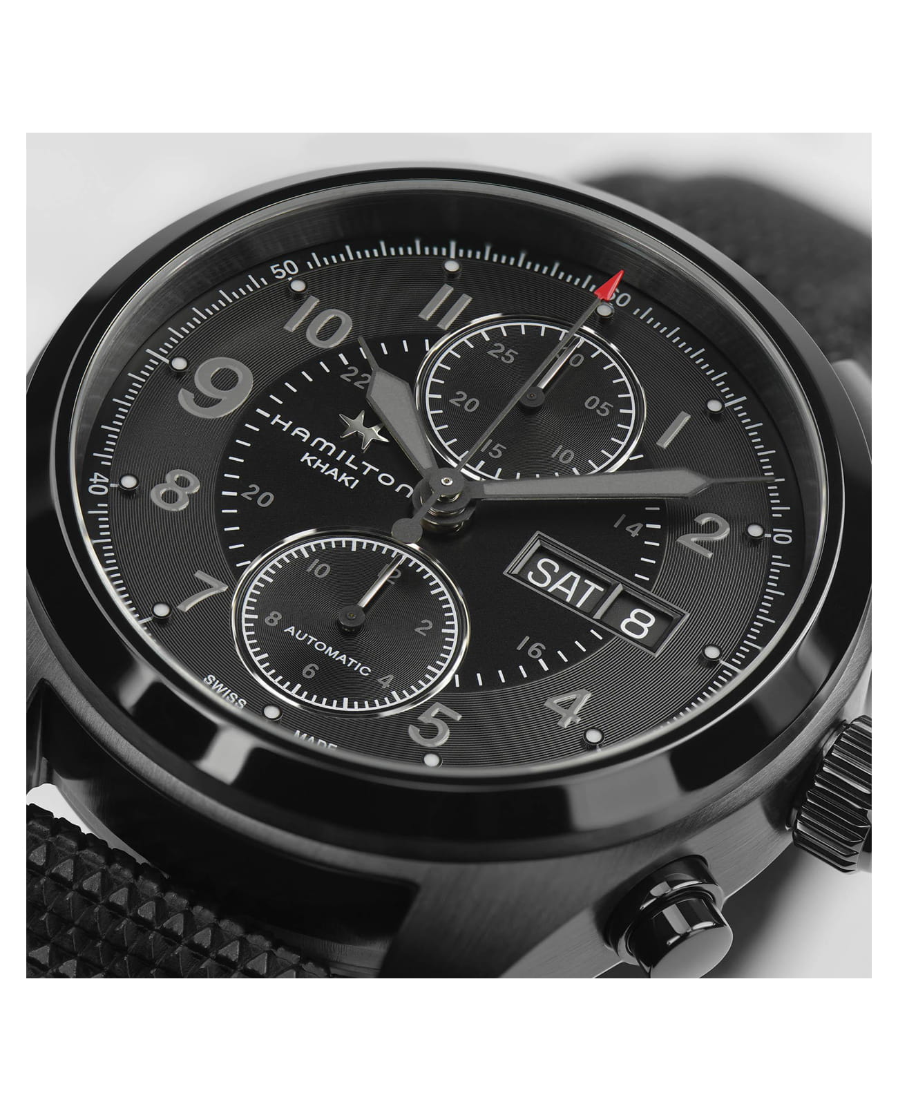 Hamilton Hamilton Khaki Field Auto Chrono H71626735 , наручные мужские часы фото под углом