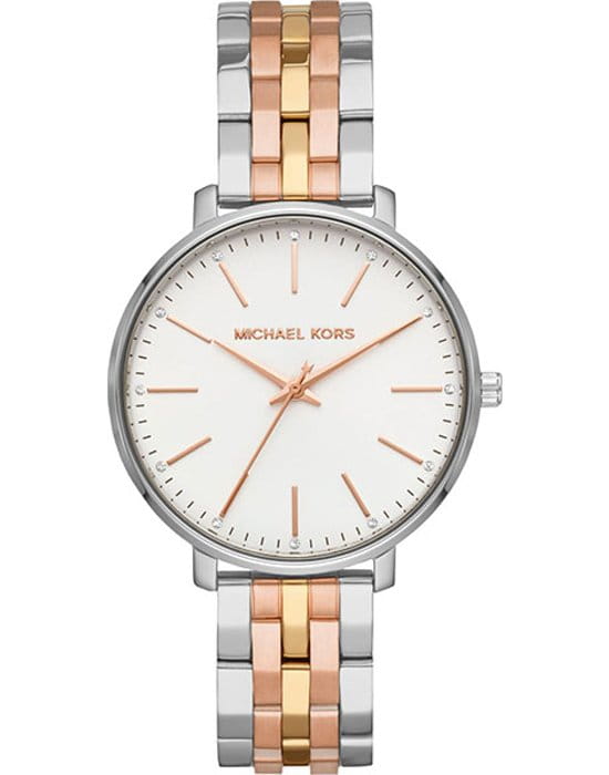 Michael Kors Michael Kors Ritz MK3901  MK3901 кварцевые женские часы белый циферблат, браслет  — вид спереди