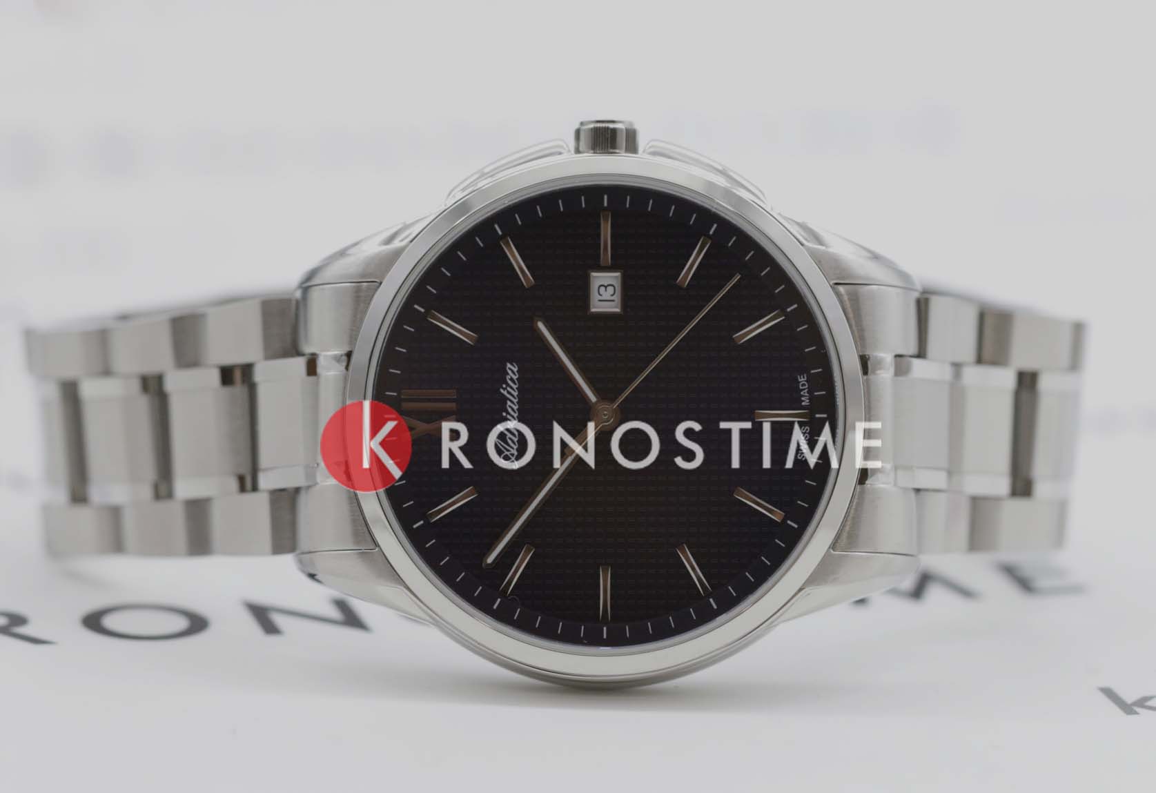 Adriatica Adriatica Pairs A1290.5165Q,  швейцария мужские часы на браслете нержавеющая сталь боковой вид