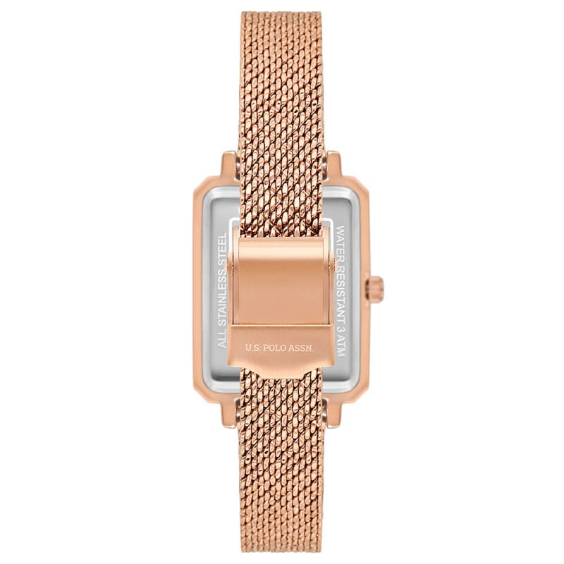 U.S. Polo Assn. U.S. Polo Assn. Fundamental USPA2083-04,  сша женские часы на браслете нержавеющая сталь с ip-покрытием боковой вид