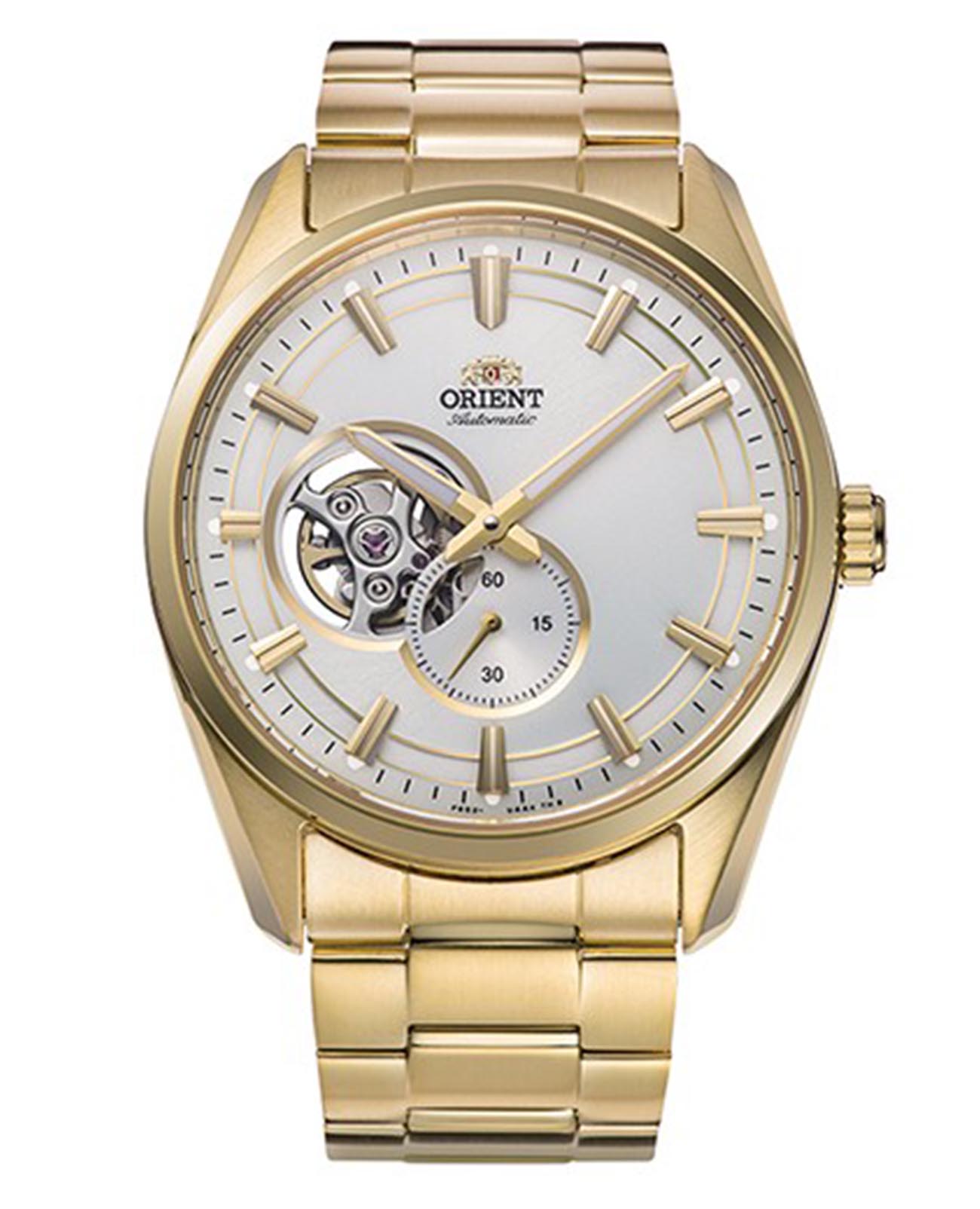 Orient Orient Contemporary RA-AR0007S (RN-AR0007S)  RA-AR0007S механические мужские часы белый циферблат, браслет сталь с ip покрытием — вид спереди
