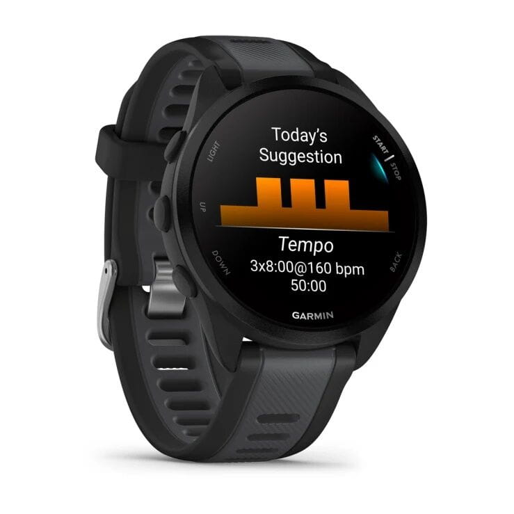 Garmin Garmin Forerunner 165 Music Black Slate 010-02863-30 мужские часы  циферблат на запястье