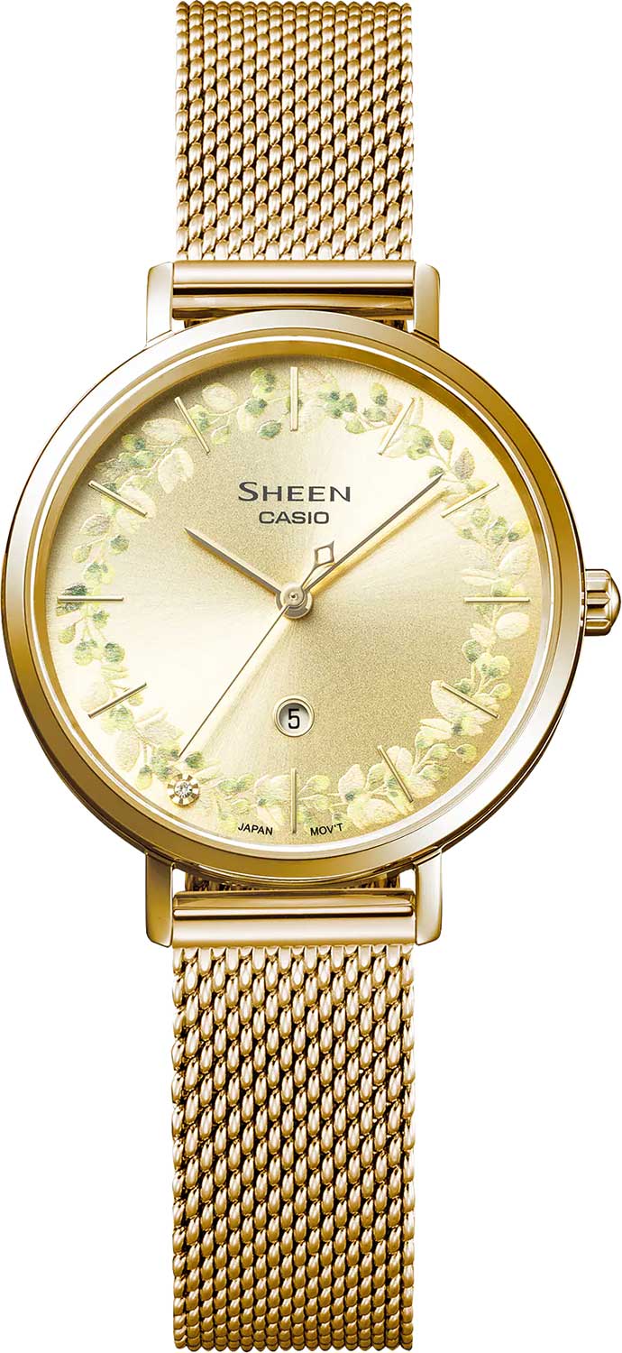 Casio Casio Sheen SHE-4539FGM-9A , наручные женские часы фото под углом