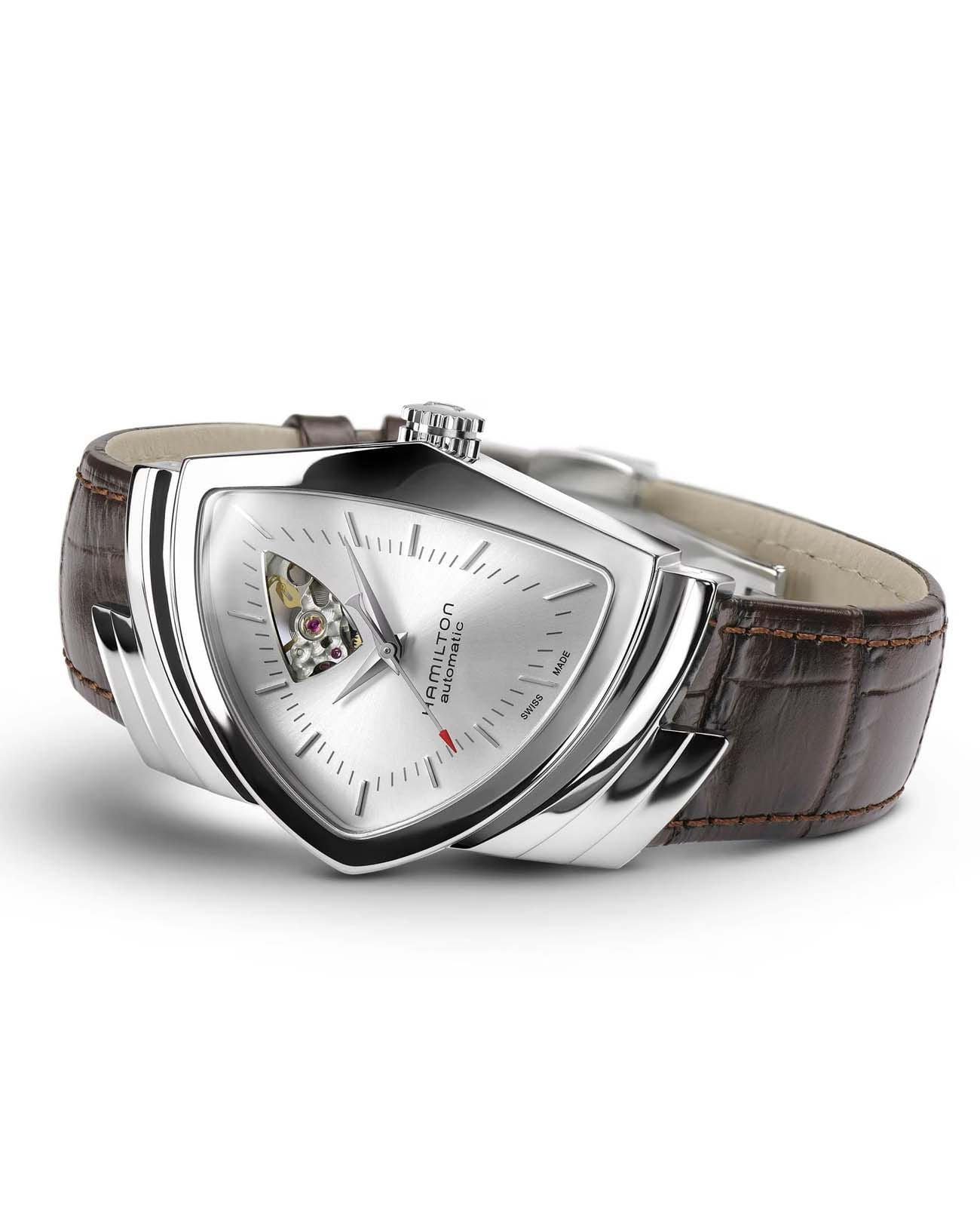 Оригинальные часы Hamilton Hamilton Ventura Open Heart Auto H24515552 механические калибр механизма h-10 общий вид