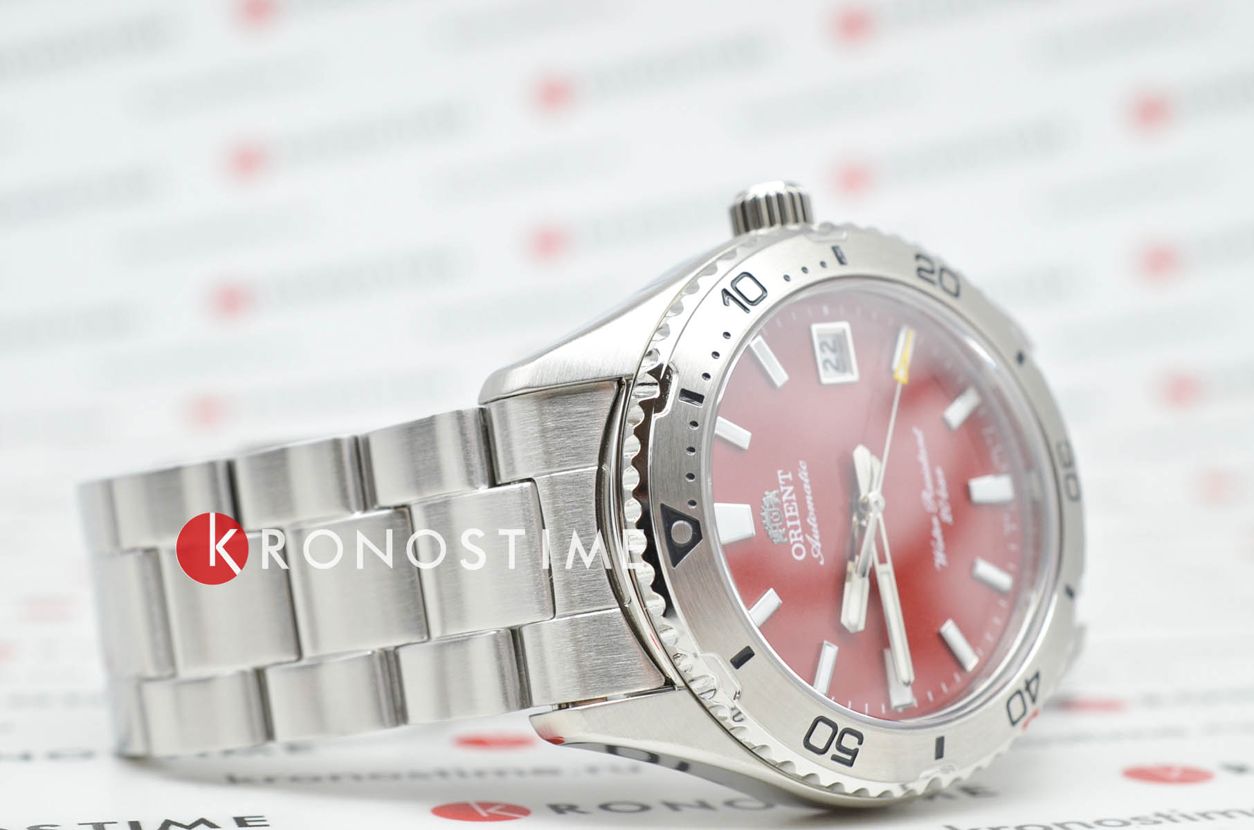 Orient Orient Diving Sport Automatic RA-AC0Q09R (RN-AC0Q09R) мужские часы оранжевый циферблат на запястье