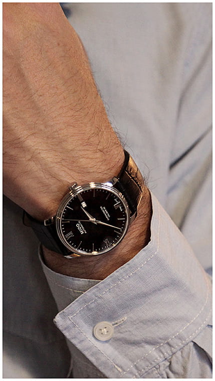 Mido Mido Baroncelli M027.408.16.058.00 швейцария наручные мужские часы заводная головка с логотипом Mido