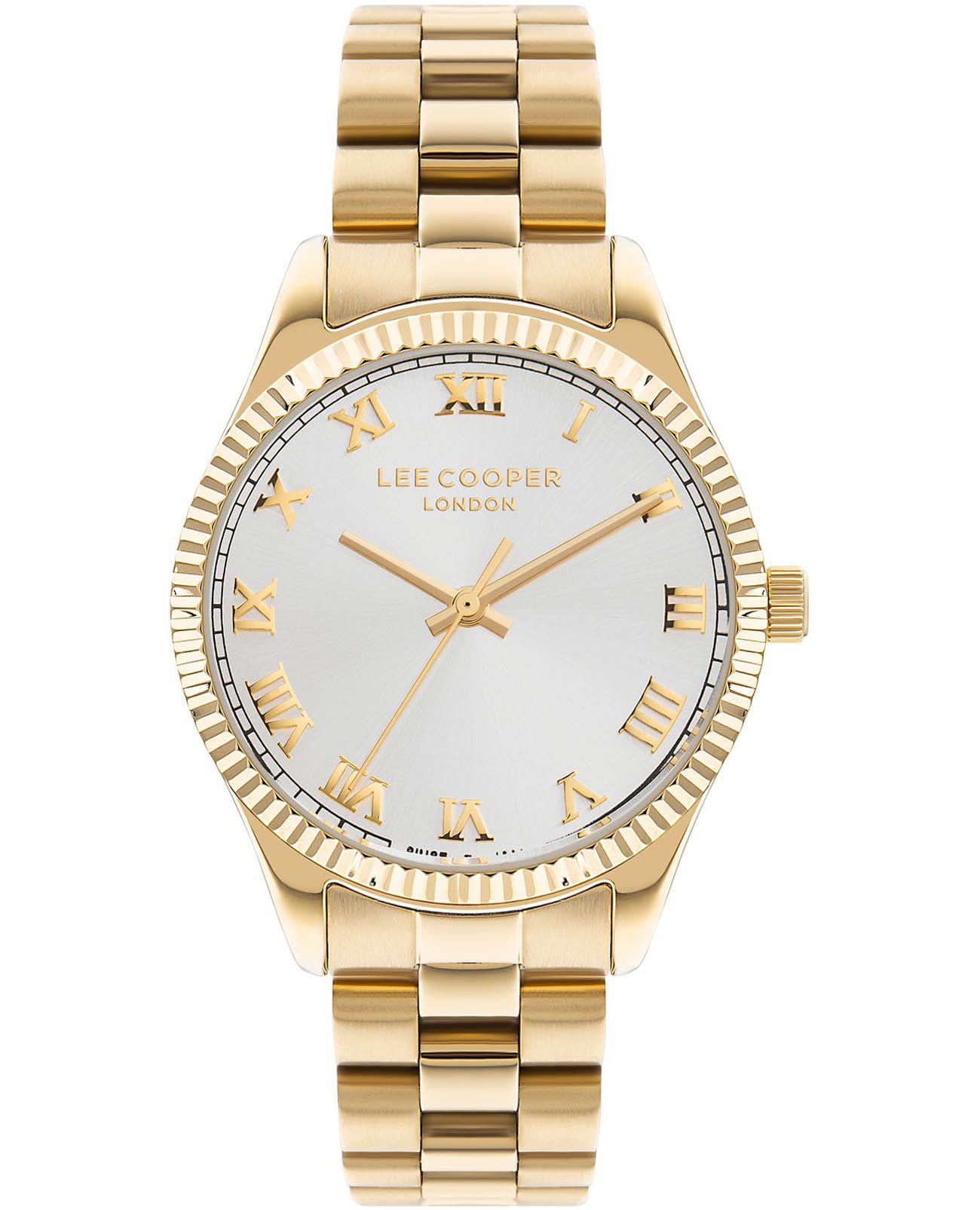 Lee Cooper Lee Cooper LC07680.130  LC07680.130 кварцевые женские часы серебристый циферблат, браслет нержавеющая сталь с ip-покрытием — вид спереди