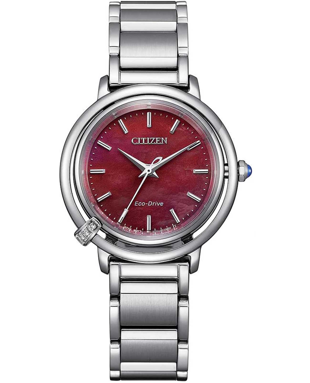 Citizen Citizen Citizen L EM1090-78X  EM1090-78X кварцевые женские часы перламутровый циферблат, браслет нержавеющая сталь — вид спереди
