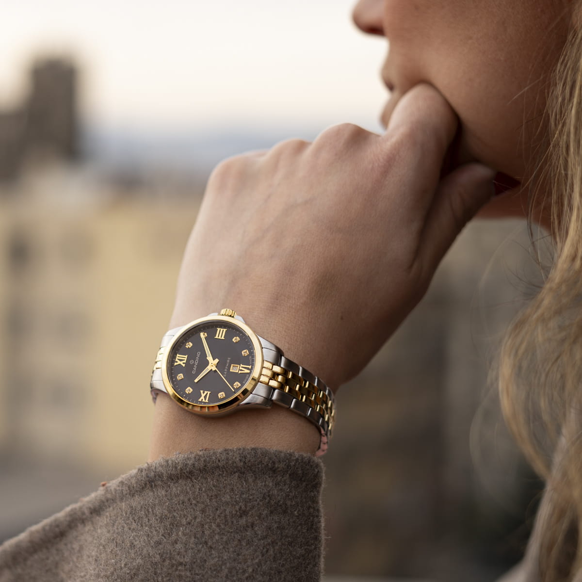 Candino Candino Lady Elegance Date C4767/5,  швейцария женские часы на браслете нержавеющая сталь с pvd-покрытием боковой вид