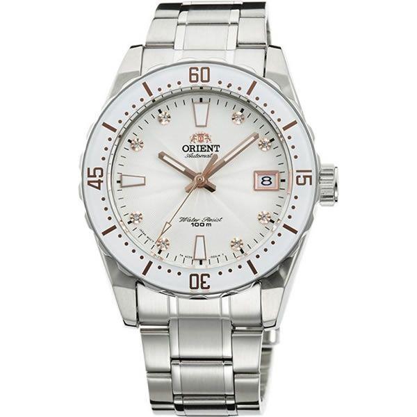 Orient Orient AC0A002W (FAC0A002W)  FAC0A002W механические женские часы белый циферблат, браслет  — вид спереди