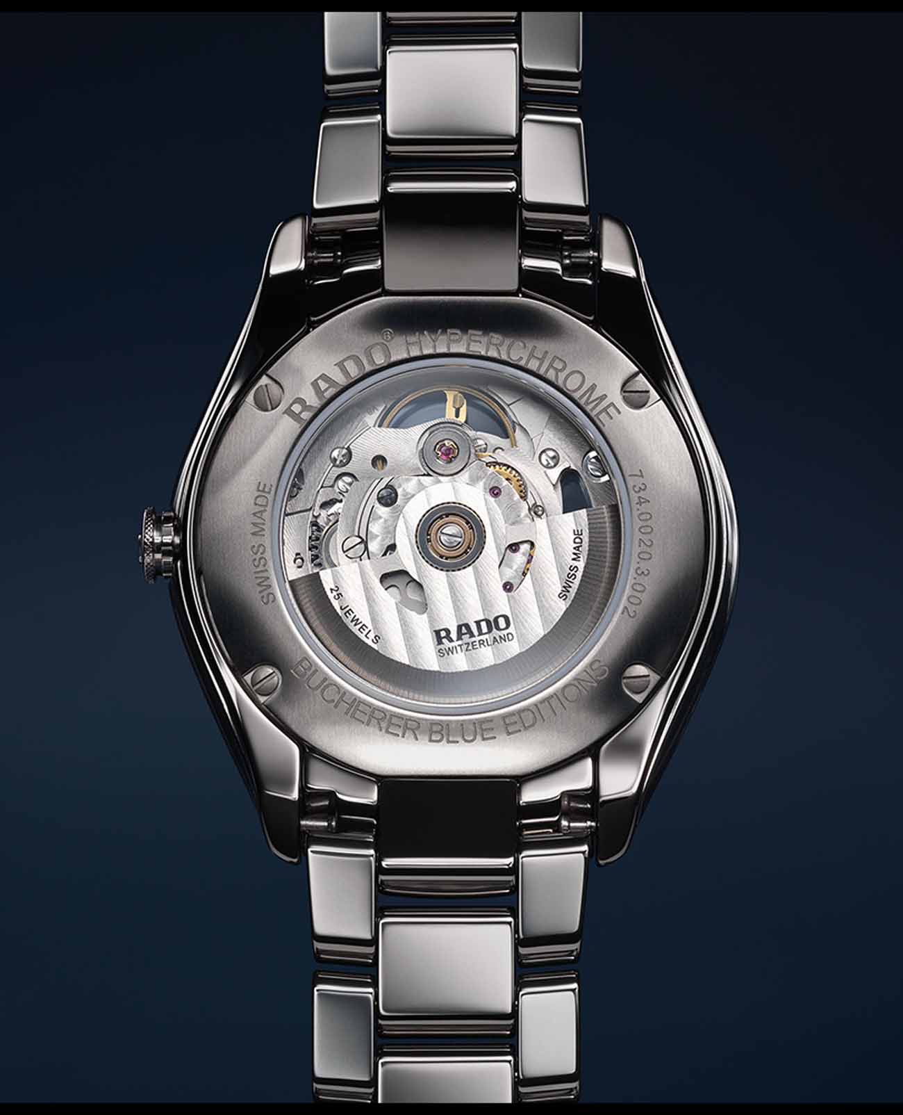 Rado Rado Hyperchrome Automatic R32020202, hyperchrome швейцария мужские часы на браслете нержавеющая сталь боковой вид