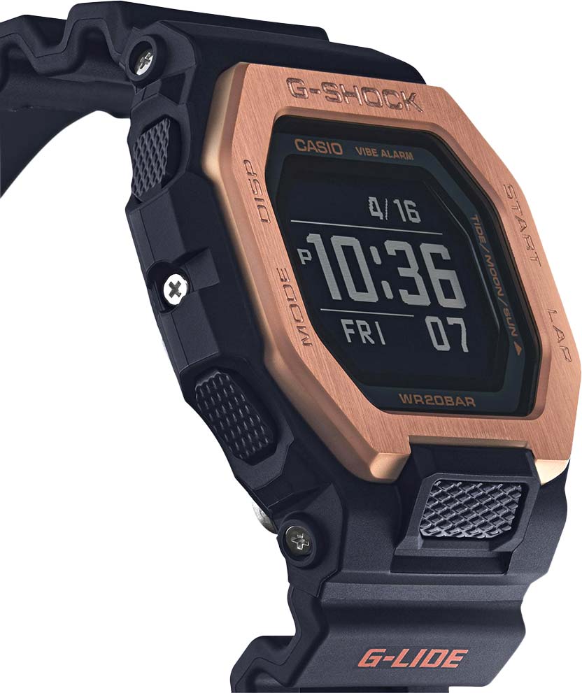 Casio Casio G-Shock GBX-100NS-4E электронные мужские часы часы крупный план черный циферблата