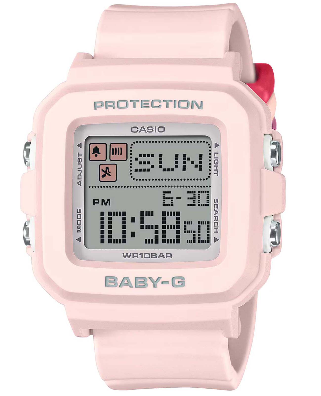 Casio Casio Baby-G BGD-10L-4  BGD-10L-4 электронные женские часы  циферблат, браслет пластик — вид спереди