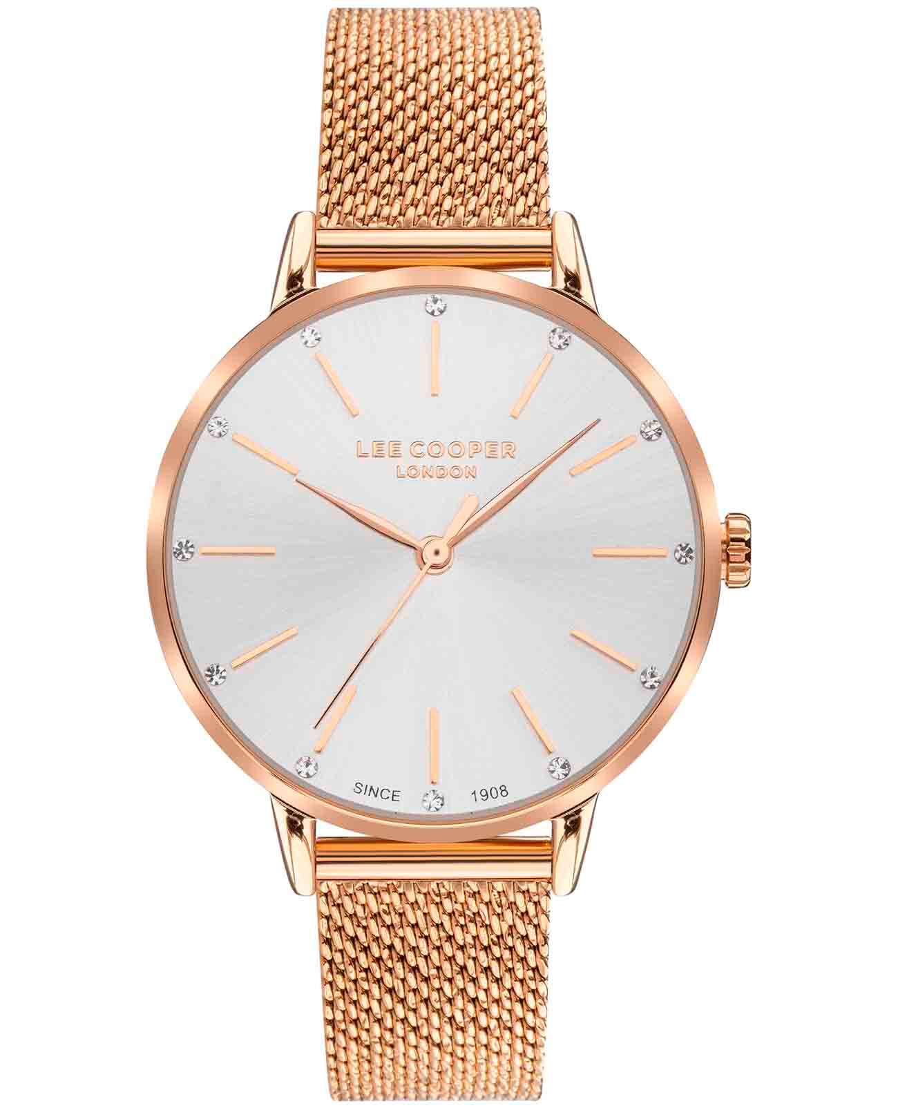 Lee Cooper Lee Cooper LC07473.430  LC07473.430 кварцевые женские часы серебристый циферблат, браслет нержавеющая сталь с ip-покрытием — вид спереди