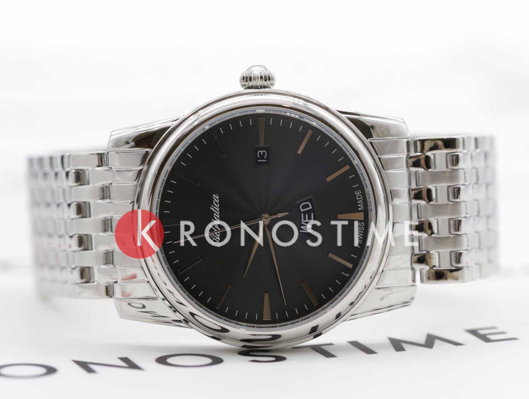 Adriatica Adriatica Bracelet A8194.5114Q,  швейцария мужские часы на браслете нержавеющая сталь боковой вид