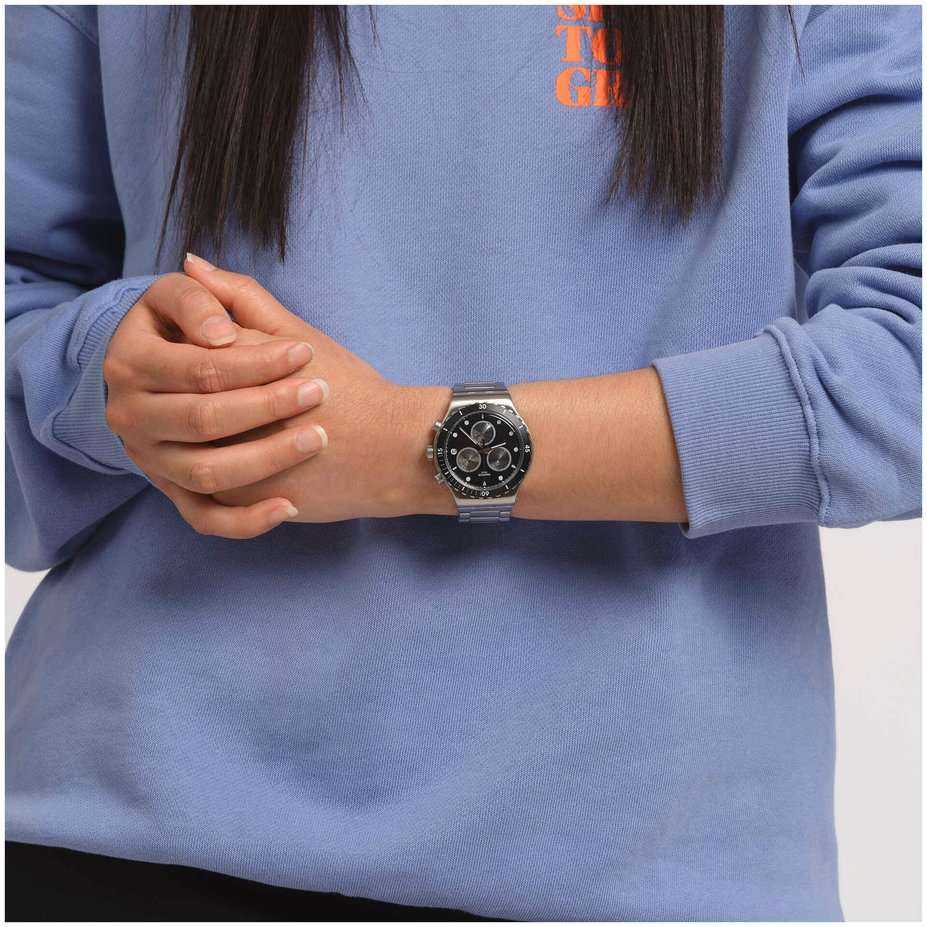 Swatch Swatch I New Chrono YVS487G, gent швейцария женские часы на браслете нержавеющая сталь боковой вид