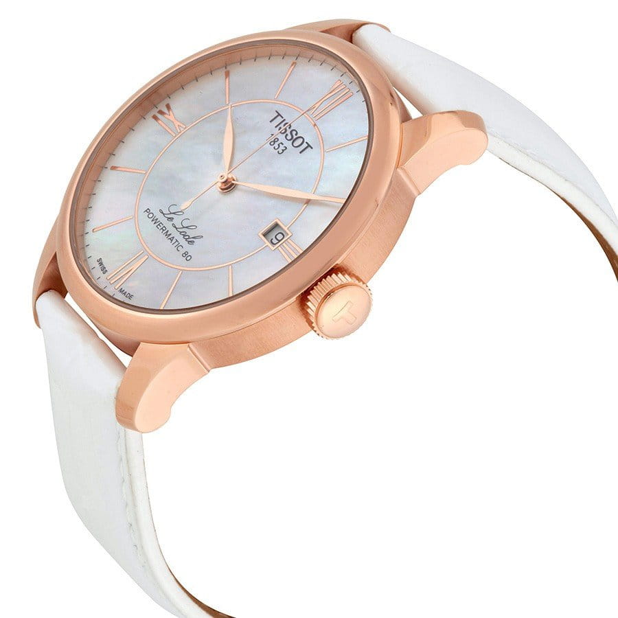 Tissot Tissot Le Locle Powermatic 80 Lady T006.407.36.118.00, t-classic швейцария женские часы на браслете кожаный боковой вид
