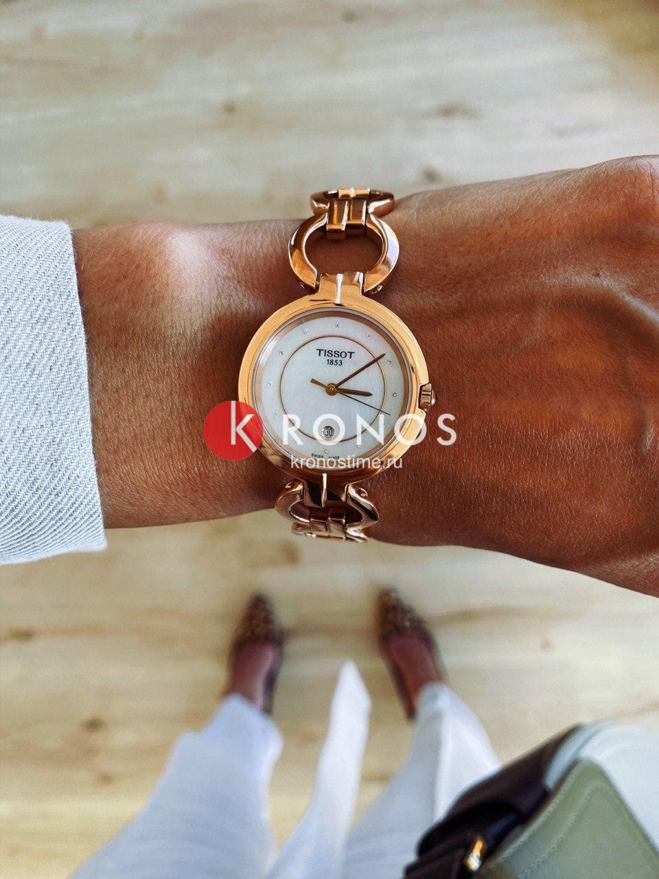 Tissot Tissot Flamingo T094.210.33.116.01 кварцевые часы с аксессуарами женские часы модель T0942103311601