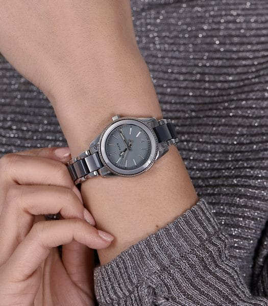 Anne Klein Anne Klein Plastic 3213GYSV кварцевые женские часы часы крупный план серый циферблата