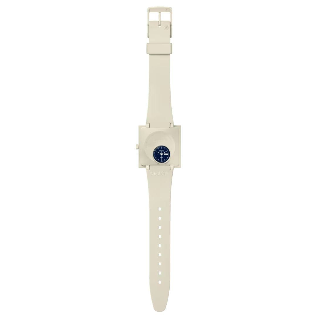 Оригинальные часы Swatch Swatch Square Bioceramic Standard SO34T700 кварцевые калибр механизма  общий вид