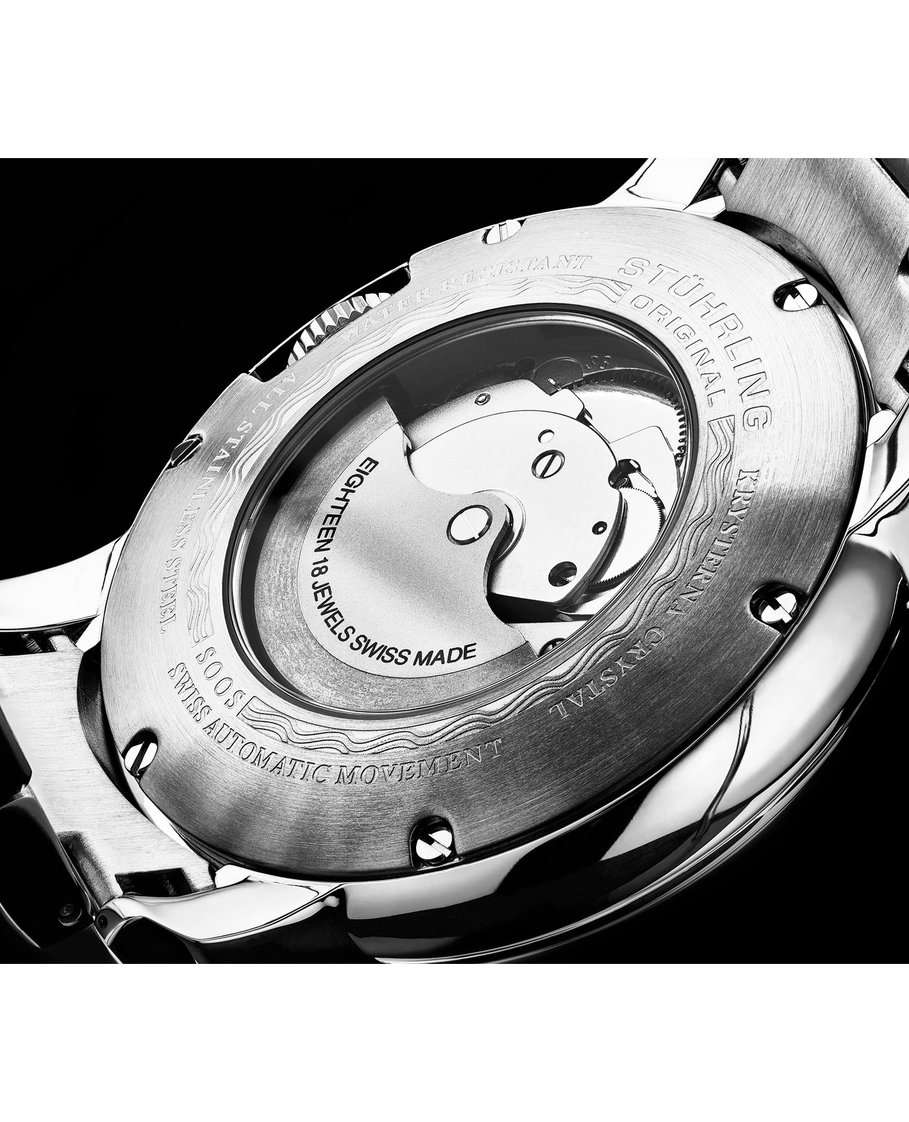 Stuhrling Stuhrling Heritage Depthmaster 1001.02 мужские часы синий циферблат на запястье