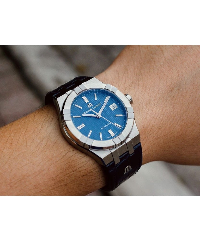 Maurice Lacroix Maurice Lacroix Aikon Automatic AI6007-SS001-430-1, aikon швейцария мужские часы на браслете кожаный боковой вид