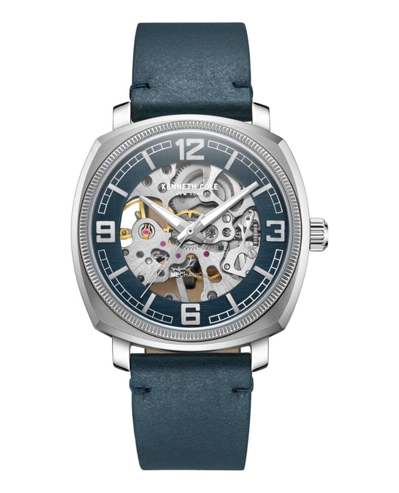 Kenneth Cole Kenneth Cole Mechanical KCWGE0020705  KCWGE0020705 механические мужские часы  циферблат, браслет кожаный — вид спереди