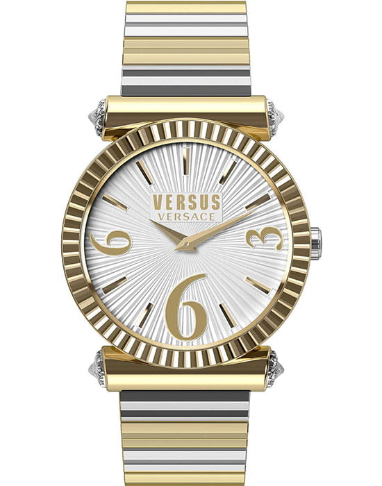 Versus Versace VSP1V0919  VSP1V0919 кварцевые женские часы белый циферблат, браслет сталь с ip покрытием — вид спереди