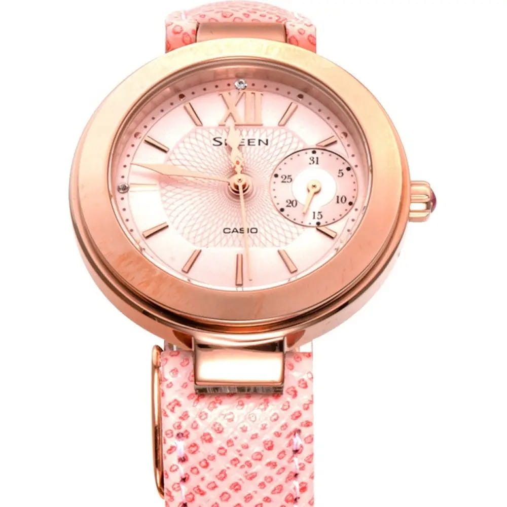 Casio Casio Sheen SHE-3051PGL-4A женские часы розовый циферблат на запястье