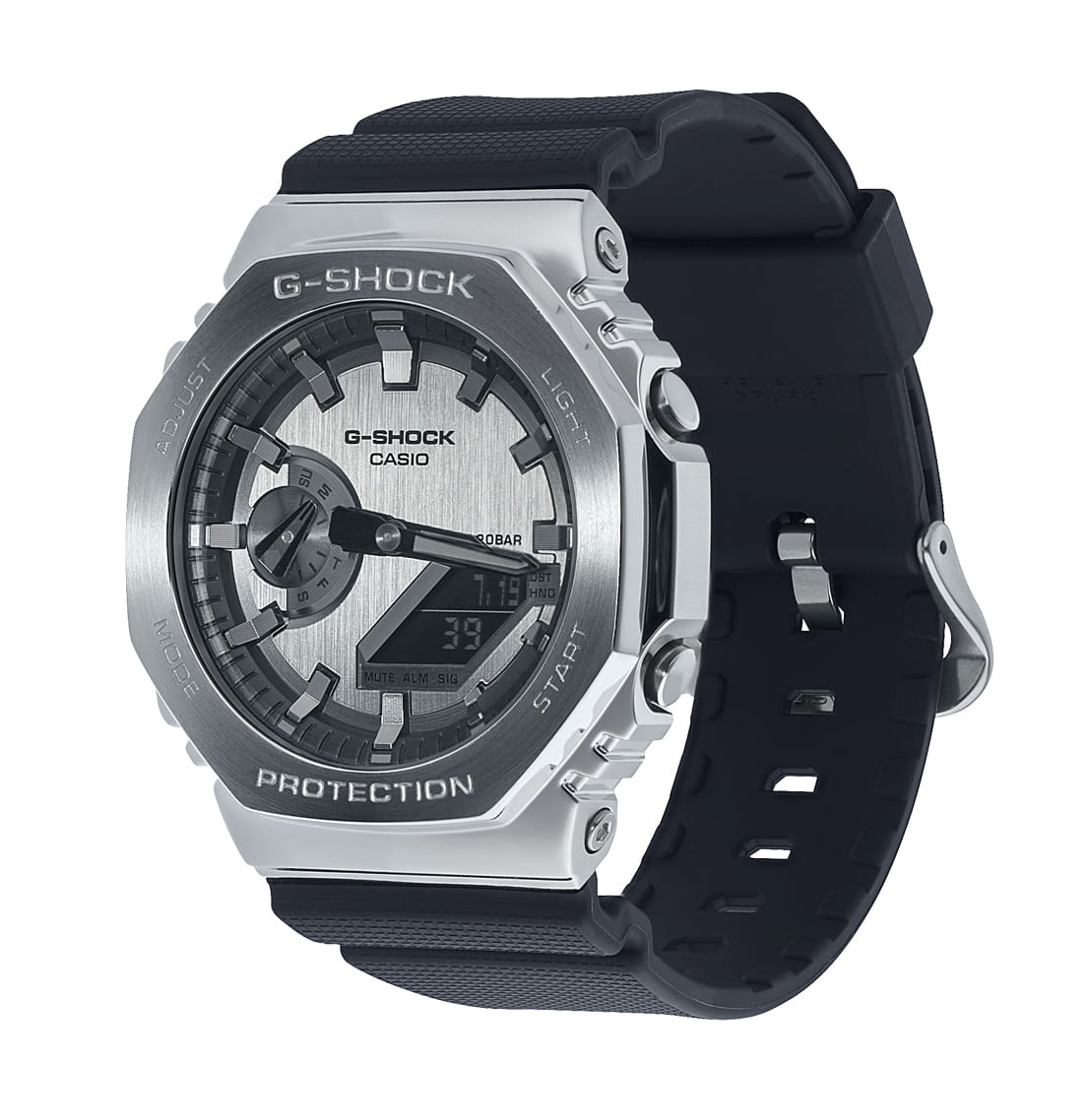 Casio Casio G-Shock GM-2100-1ADR (GM-2100-1A), g-shock япония мужские часы на браслете силикон боковой вид