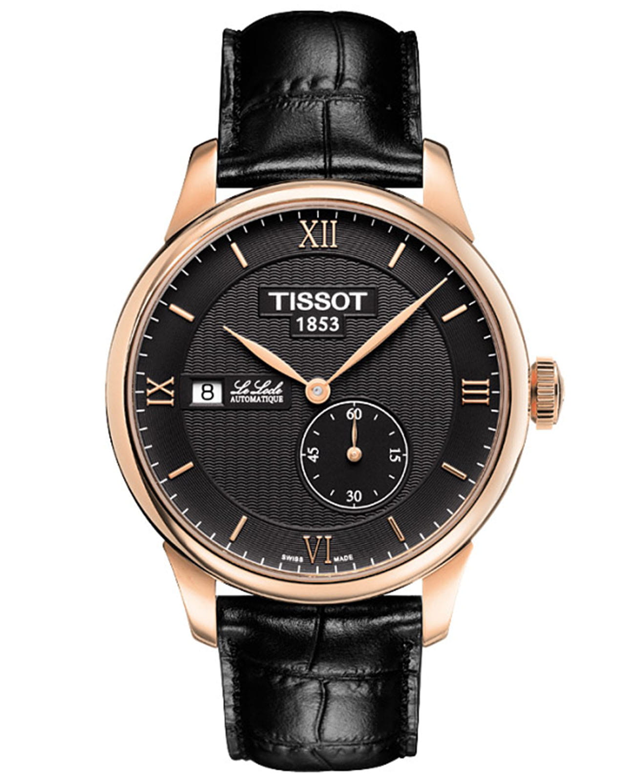 Tissot Tissot Le Locle Automatic Petite Seconde T006.428.36.058.00 Le Locle Automatic T0064283605800 механические мужские часы золотой циферблат, браслет кожаный — вид спереди