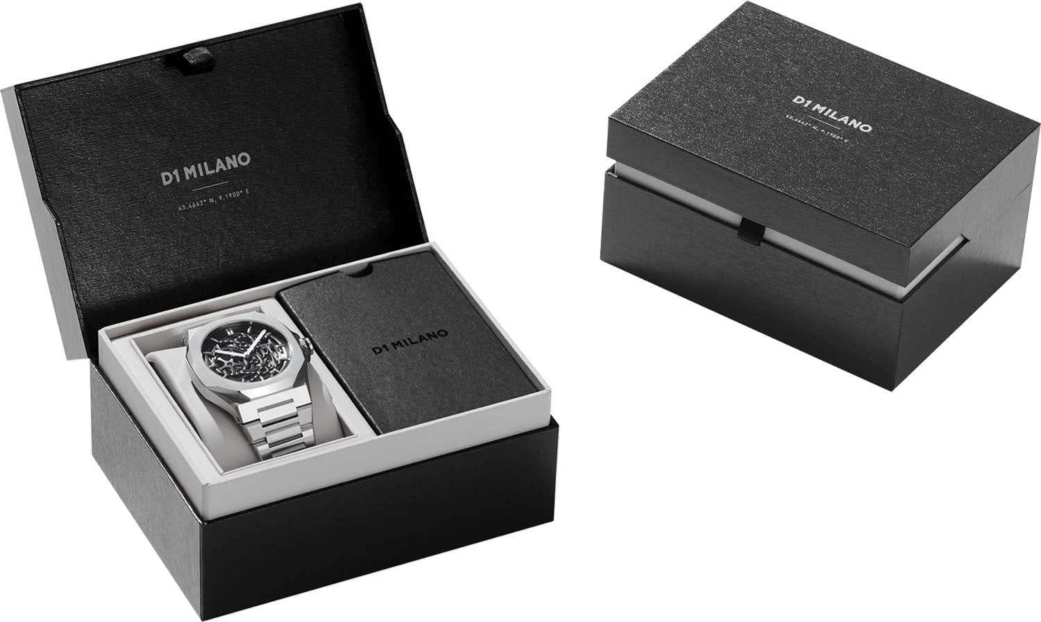 D1 Milano D1 Milano Skeleton SKBJ10,  италия мужские часы на браслете нержавеющая сталь 316l боковой вид