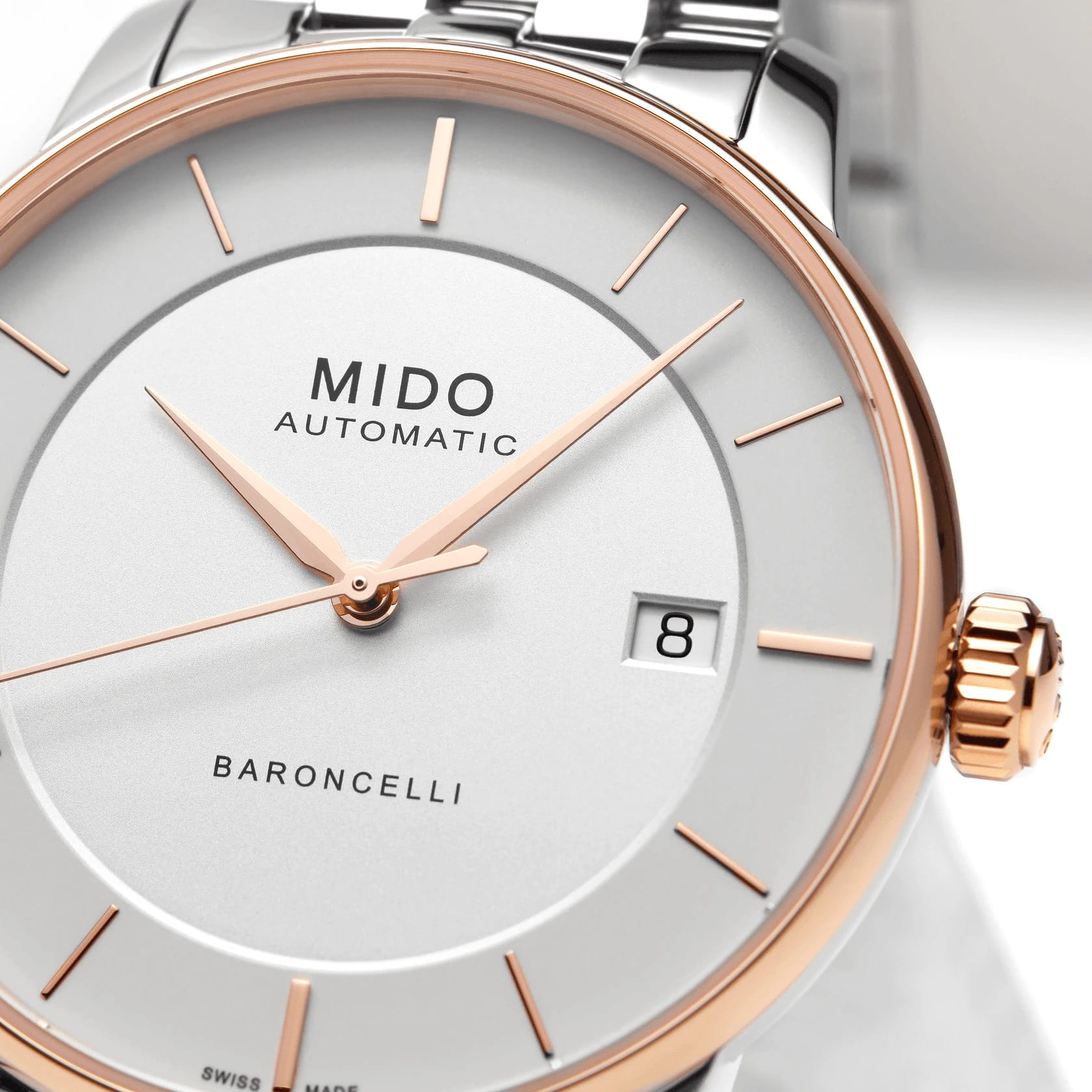 Mido Mido Baroncelli Signature Gent M037.407.21.031.00 мужские часы белый циферблат на запястье