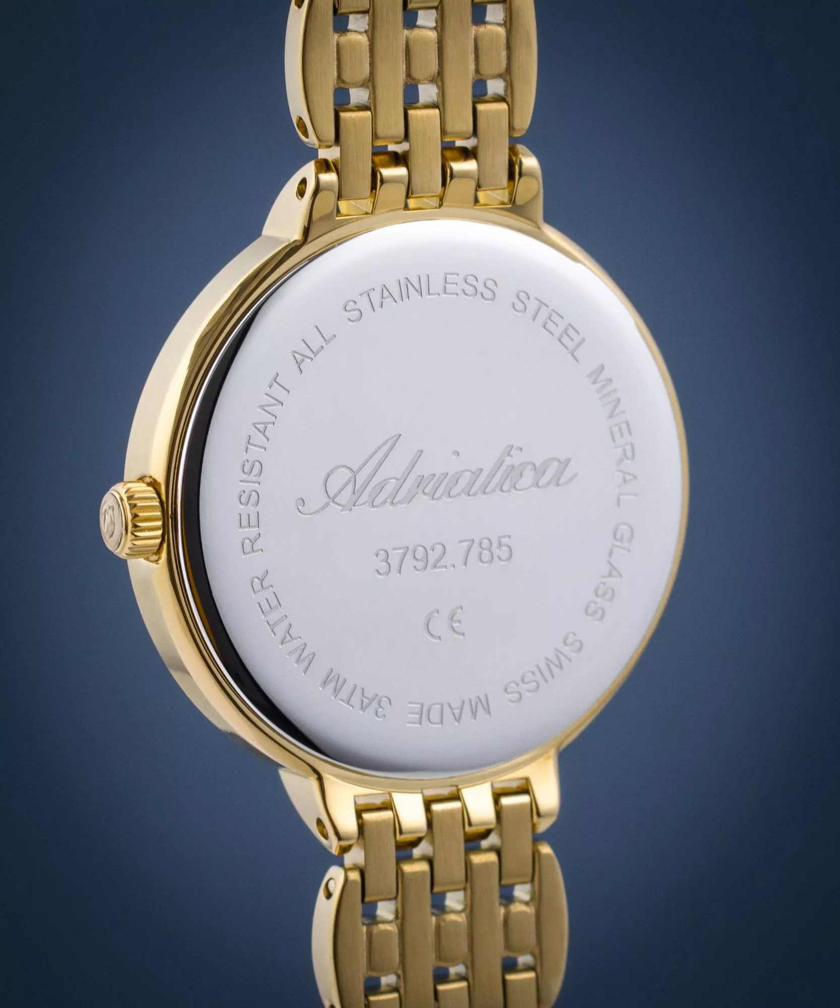 Adriatica Adriatica Essence A3792.1183Q,  швейцария женские часы на браслете нержавеющая сталь с pvd-покрытием боковой вид