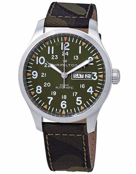 Hamilton Hamilton Khaki Field Day Date Auto H70535061 , наручные мужские часы фото под углом