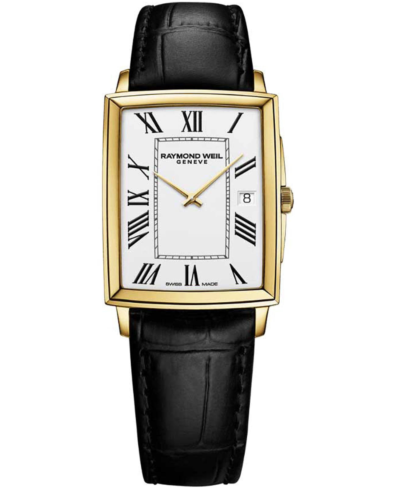 Raymond Weil Raymond Weil Toccata. 5425-PC-00300  5425-PC-00300 кварцевые мужские часы белый циферблат, браслет кожаный — вид спереди