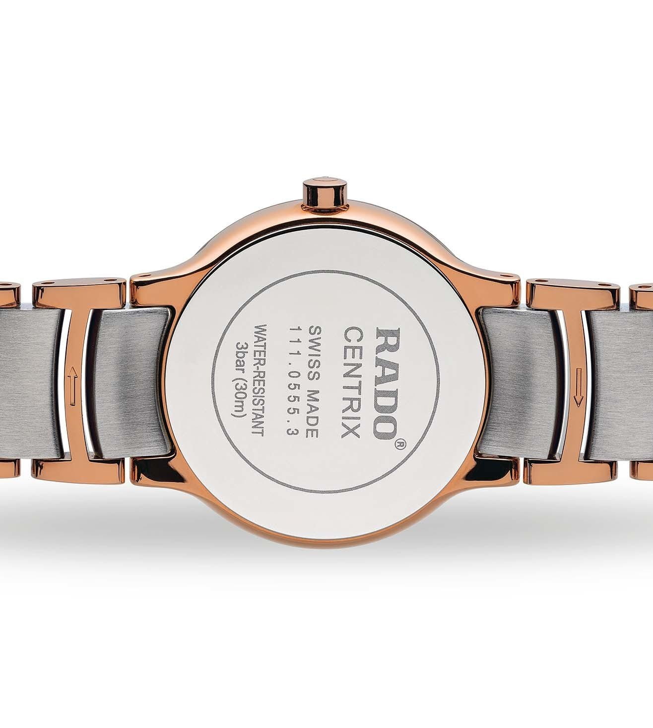 Rado Rado Centrix Automatic R30555303, centrix швейцария женские часы на браслете сталь + pvd + керамика боковой вид