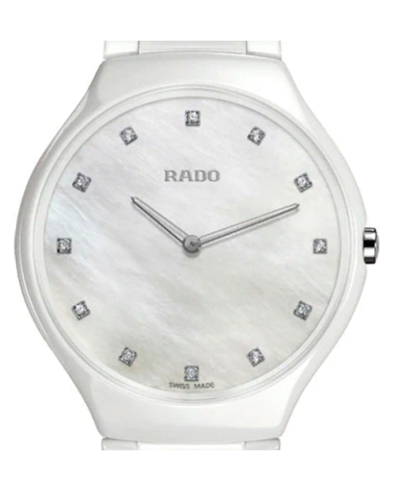 Rado Rado True Thinline Diamonds R27957912 кварцевые женские часы часы крупный план перламутровый циферблата