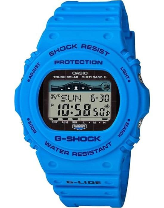 Casio Casio G-Shock GWX-5700CS-2E  GWX-5700CS-2E электронные мужские часы серый циферблат, браслет пластик — вид спереди