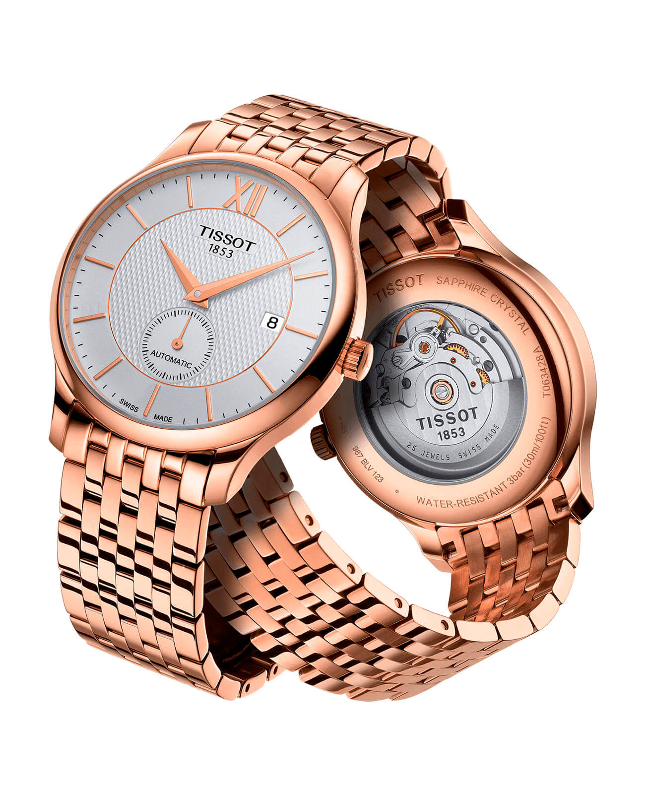 Tissot Tissot Tradition Automatic Small Second T063.428.33.038.00 мужские часы белый циферблат на запястье